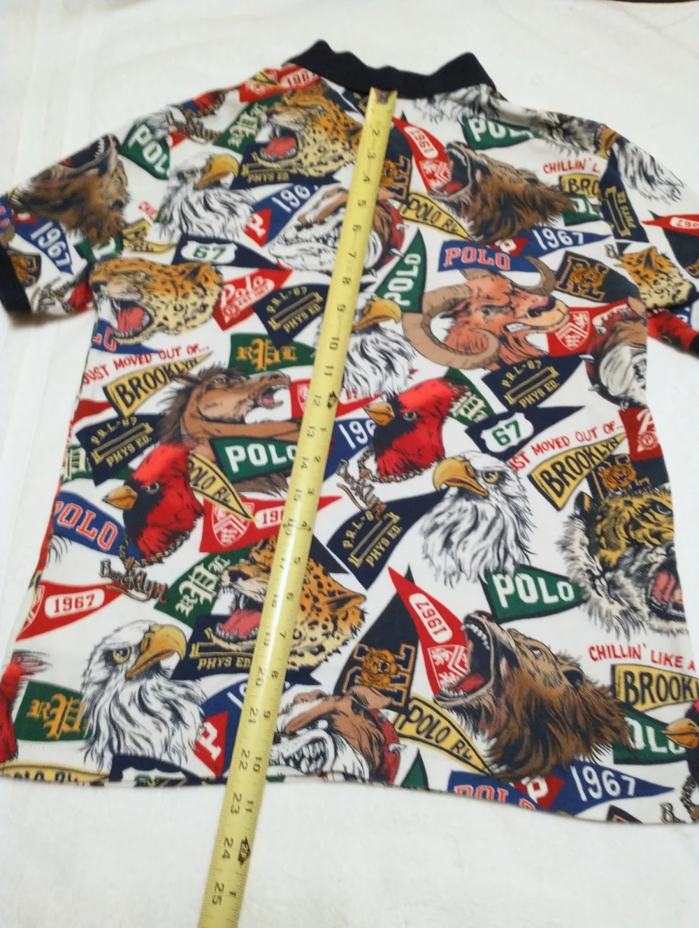 Polo Ralph Lauren Banner Logo College Pennant Polo Shirt Youth Boys Large 14-16